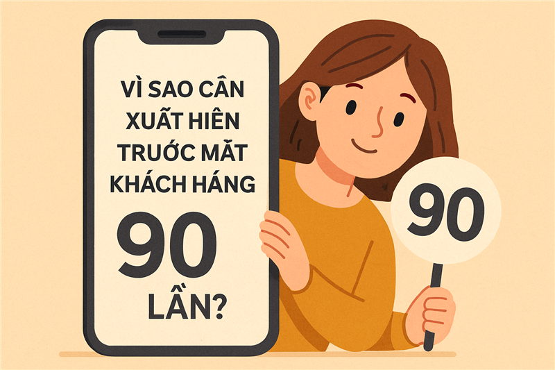 VÌ SAO CẦN XUẤT HIỆN TRƯỚC MẶT KHÁCH HÀNG 90 LẦN? – BÍ MẬT ĐẰNG SAU QUYẾT ĐỊNH MUA HÀNG