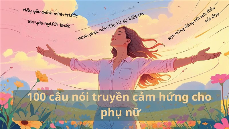 100 CÂU NÓI TRUYỀN CẢM HỨNG CHO PHỤ NỮ: BÍ QUYẾT YÊU BẢN THÂN VÀ SỐNG HẠNH PHÚC