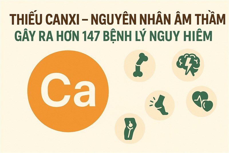 THIẾU CANXI – NGUYÊN NHÂN ÂM THẦM GÂY RA HƠN 147 BỆNH LÝ NGUY HIỂM