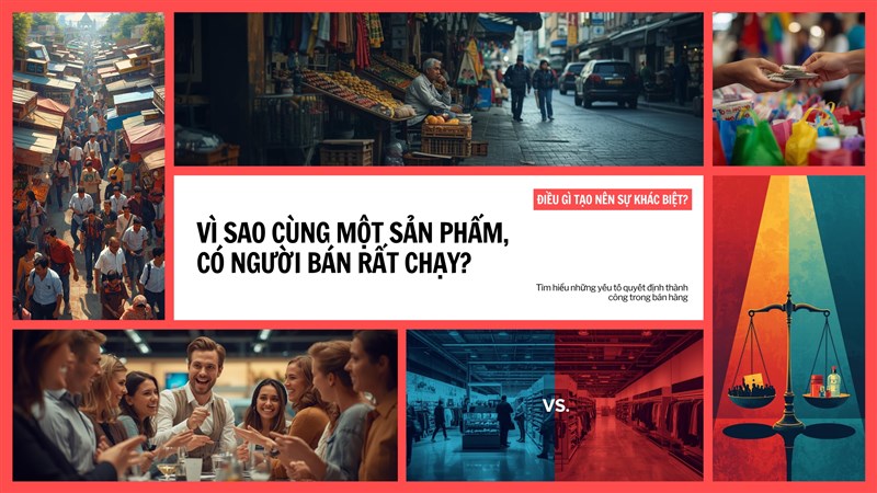 VÌ SAO CÙNG MỘT SẢN PHẨM, CÓ NGƯỜI BÁN RẤT CHẠY – CÓ NGƯỜI LẠI KHÔNG?