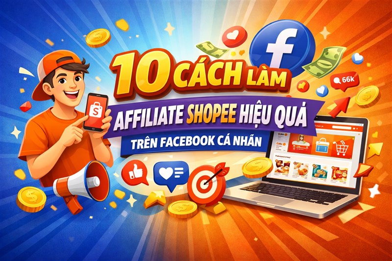 10 CÁCH LÀM AFFILIATE SHOPEE HIỆU QUẢ TRÊN FACEBOOK CÁ NHÂN