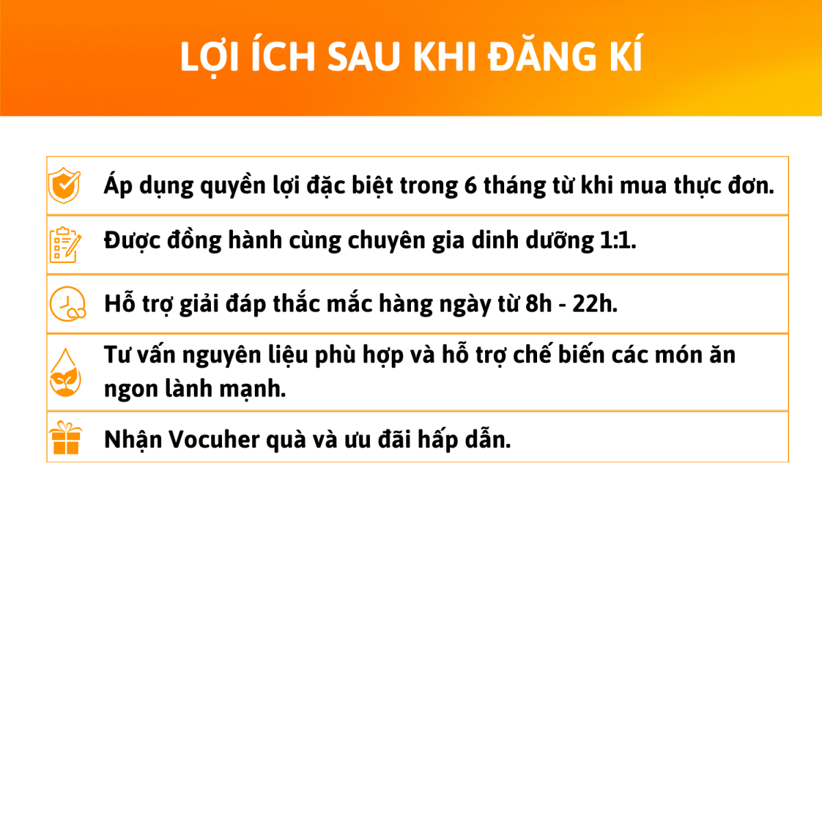 lợi ích khi sau khi đăng kí