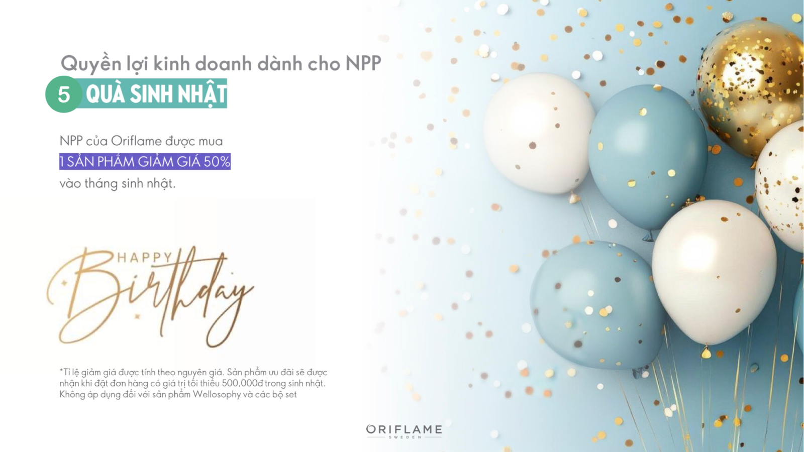 quyền lợi khi trở thành nhà phân phối của Oriflame
